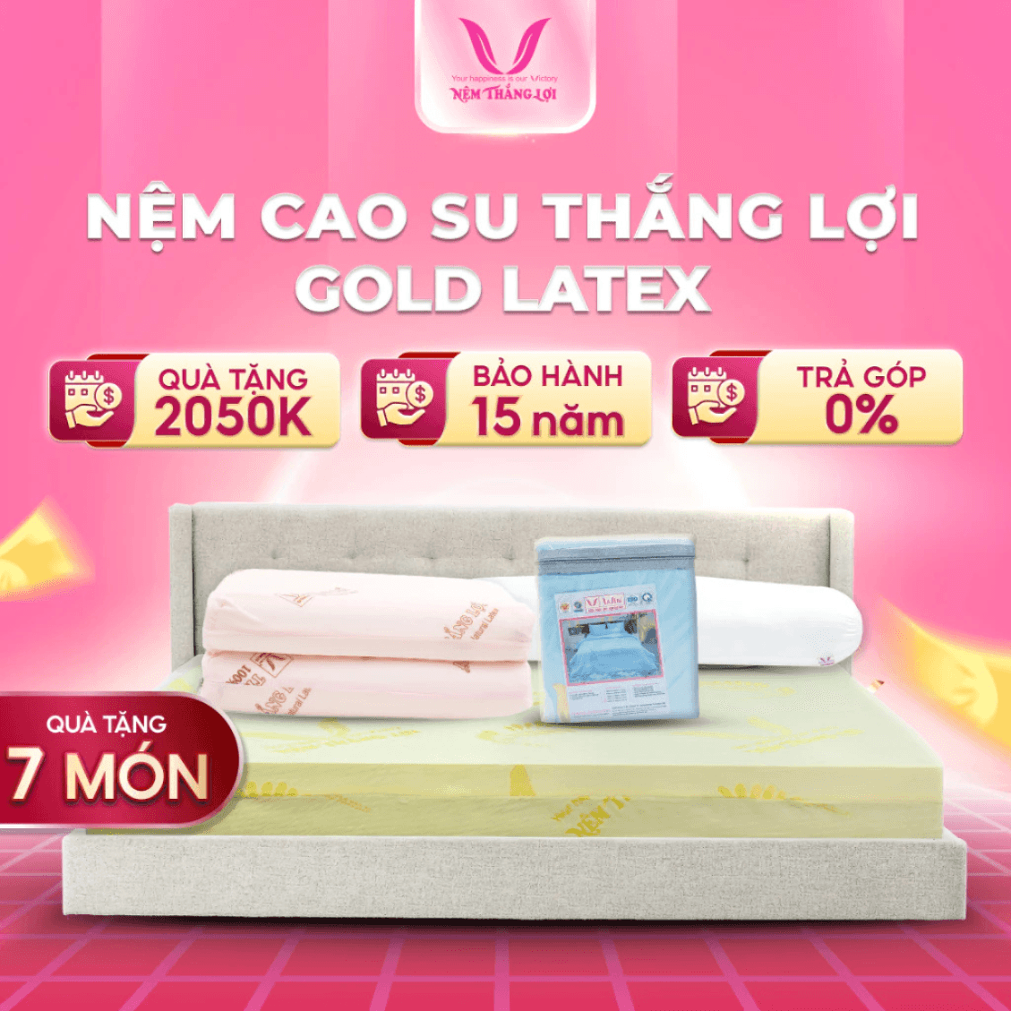 NỆM CAO SU GOLED LATEX THẮNG LỢI