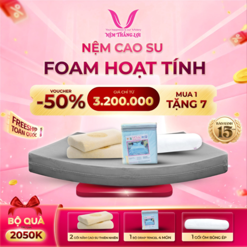 NỆM CAO SU FOAM HOẠT TÍNH CAO CẤP THẮNG LỢI