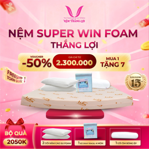 NỆM CAO SU SUPER WIN FOAM THẮNG LỢI